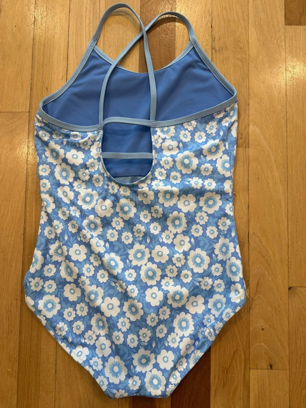 Lands End size large (10/12) girls reversible swimsuit